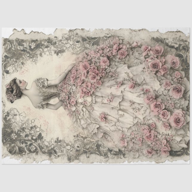 Lady Valentine Tissue Paper (Front)