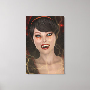 Lady Vamp Canvas Print