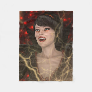 Lady Vamp Fleece Blanket