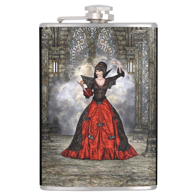Lady Vamp Hip Flask (Front)