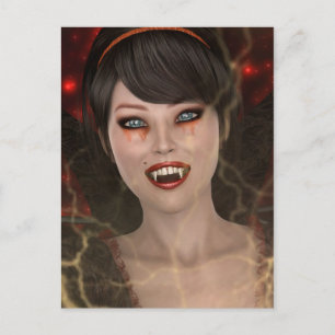 Lady Vamp Postcard