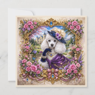 Lady Violet Flat Greeting Card