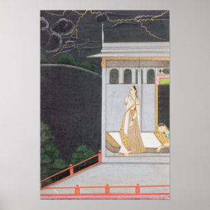 Lady waiting for her lover poster