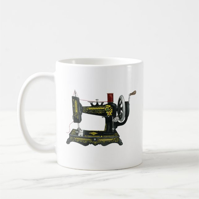 Lady Washington Vintage Sewing Machine Mug (Left)