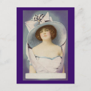Lady Wearing Big Hat with Bow Postcard