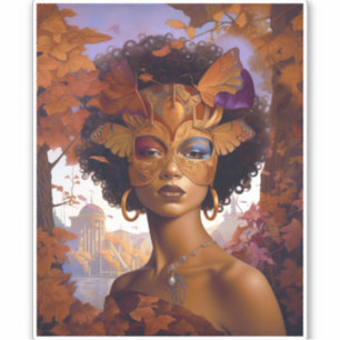 Lady Wearing Mask Black Fantasy Art