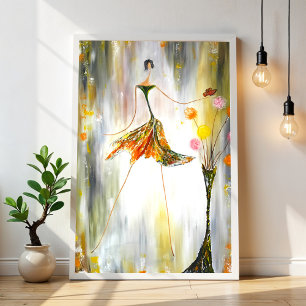 Lady with a butterfly photo print