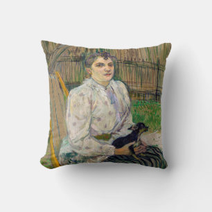 Lady With A Dog Cushion