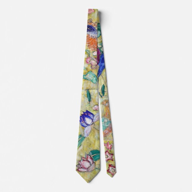 Lady with A Fan, Gustav Klimt Tie (Front)