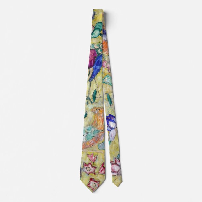Lady with A Fan, Gustav Klimt Tie (Front)