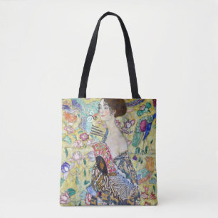 Lady with A Fan, Gustav Klimt Tote Bag