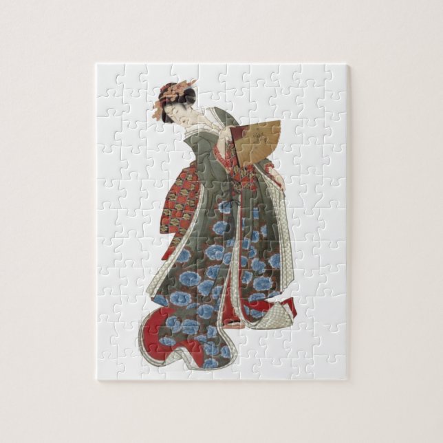 Lady with a Fan Jigsaw Puzzle (Vertical)