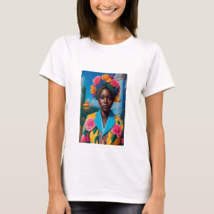 Lady with a floral suit jacket T-Shirt