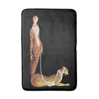 Lady with a Leopard Bath Mat