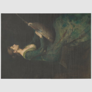 Lady with a Lute Musical Decoupage Paper