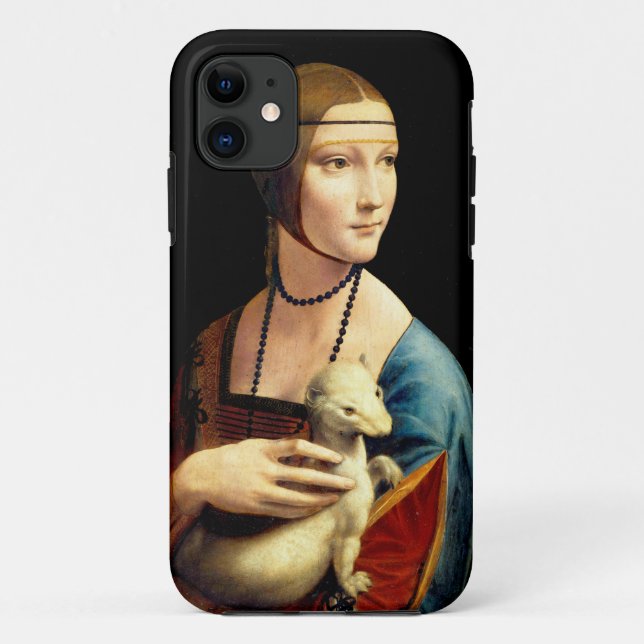 Lady with an Ermine by Leonardo Da Vinci Case-Mate iPhone Case (Back)
