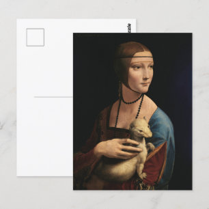 Lady with an Ermine by Leonardo da Vinci Postcard