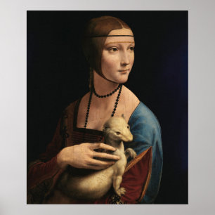 Lady with an Ermine by Leonardo da Vinci Poster