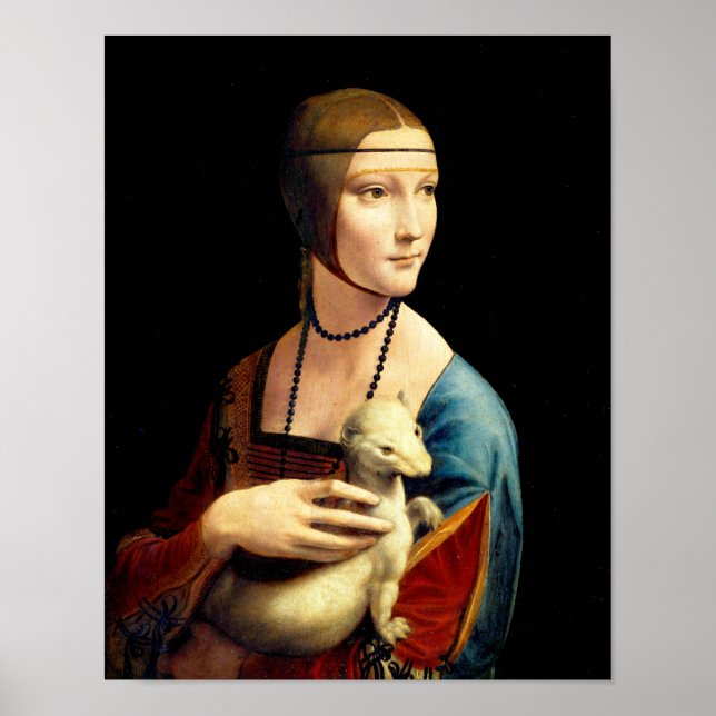 Lady with an Ermine by Leonardo Da Vinci Poster (Front)