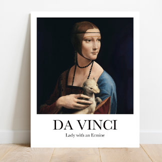 Lady with an Ermine by Leonardo Da Vinci Poster