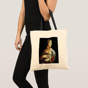 Lady with an Ermine by Leonardo da Vinci Tote Bag