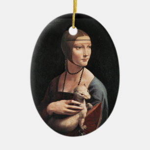 Lady with an Ermine Ceramic Tree Decoration