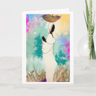 Lady with Basket Card