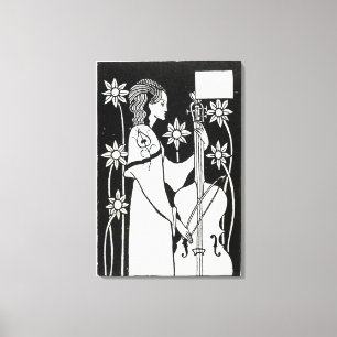 Lady with Cello, from 'Le Morte d'Arthur'`(litho) Canvas Print