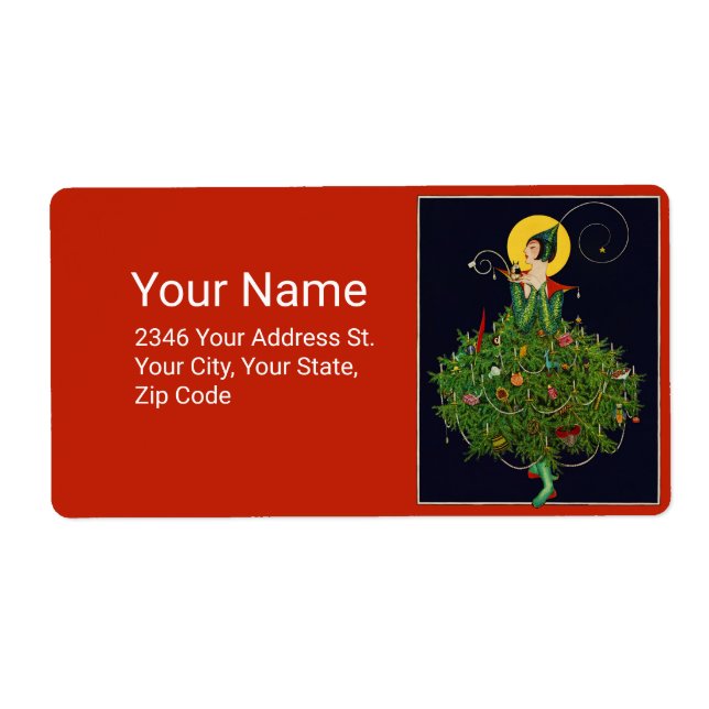 LADY WITH CHRISTMAS GIFTS ART DECO BEAUTY FASHION (Front)