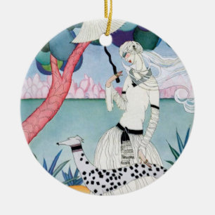 Lady with Dalmatian Dog - Helen Dryden Ceramic Tree Decoration