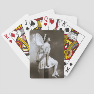 Lady with Faerie Wings Vintage Photo Bicycle Cards