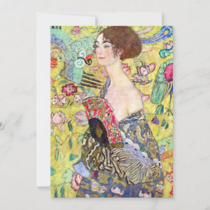 Lady with Fan by Gustav Klimt, Vintage Japonism
