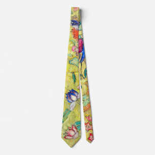 Lady with Fan by Gustav Klimt, Vintage Japonism Tie