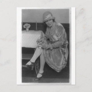 Lady With Flask 1926 Postcard