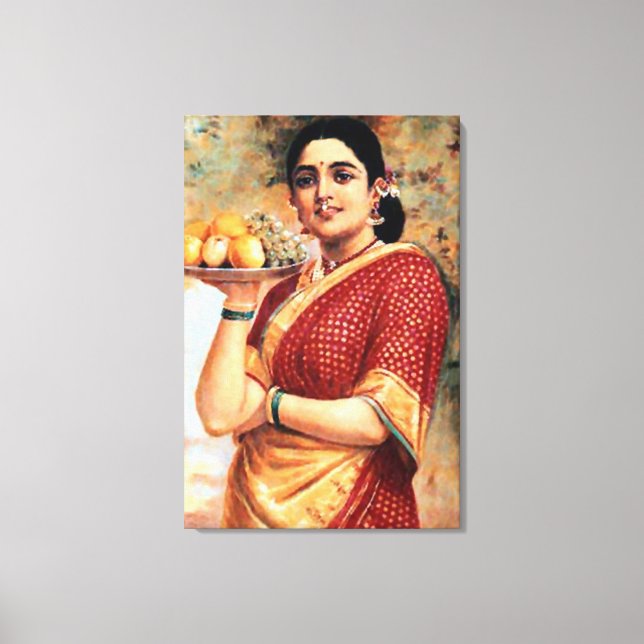 Lady with Fruits Art Print (Front)