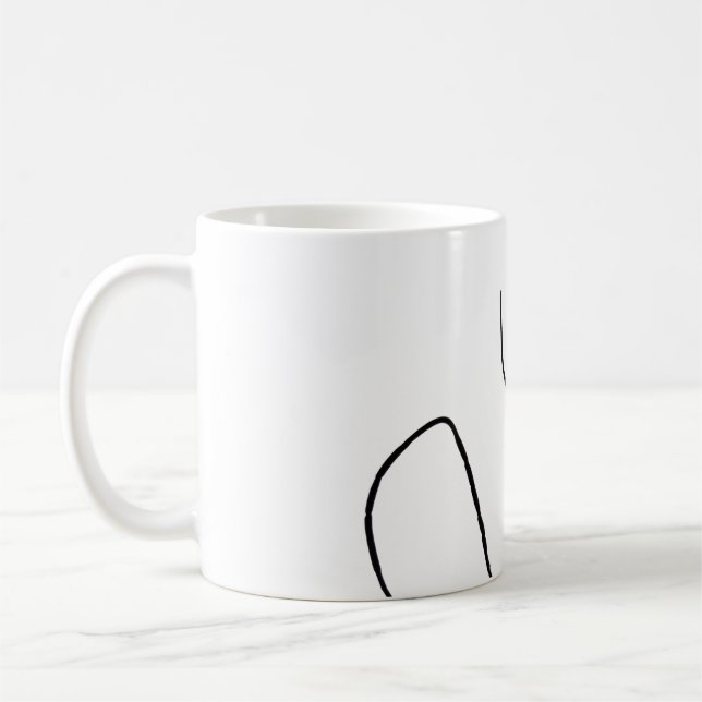 Lady with fuchsia lips coffee mug (Left)