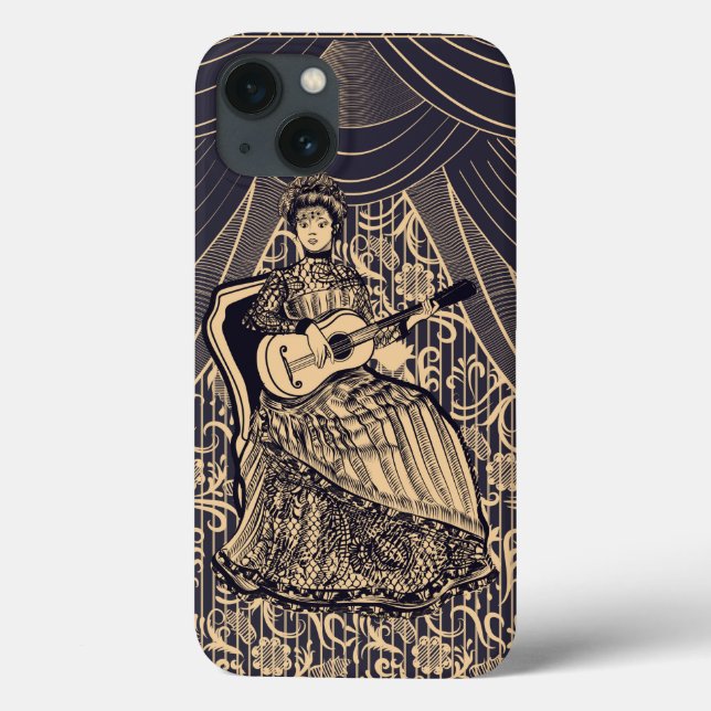 Lady with guitar Case-Mate iPhone case (Back)