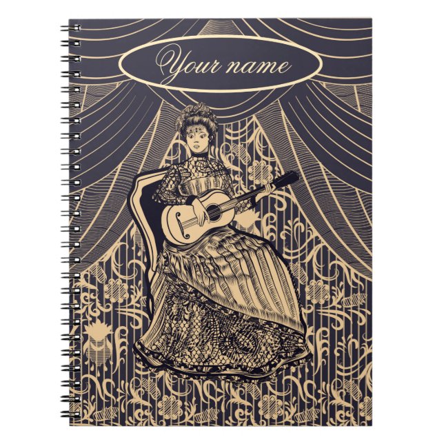 Lady with guitar notebook (Front)