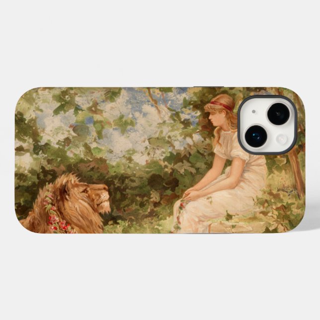 Lady With Lion iPhone / iPad case (Back (Horizontal))