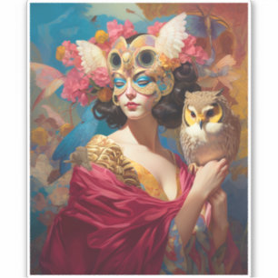 Lady With Owl Fantasy Art
