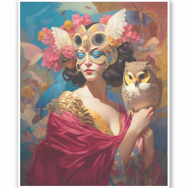 Lady With Owl Fantasy Art (Front)