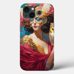 Lady With Owl Fantasy Art iPhone 13 Case