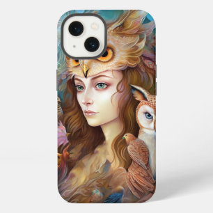 Lady With Owl Surreal Fantasy Art iPhone 13 Case