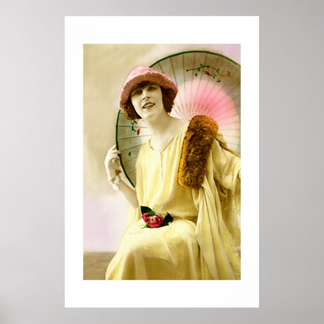 Lady with parasol poster (Front)