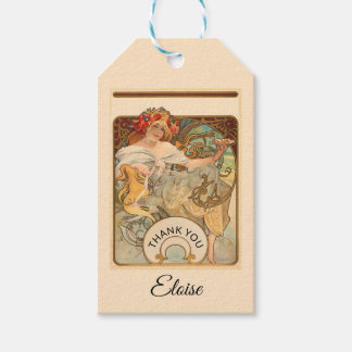 Lady with Poppies in Her Hair, Thank you Gift Tags