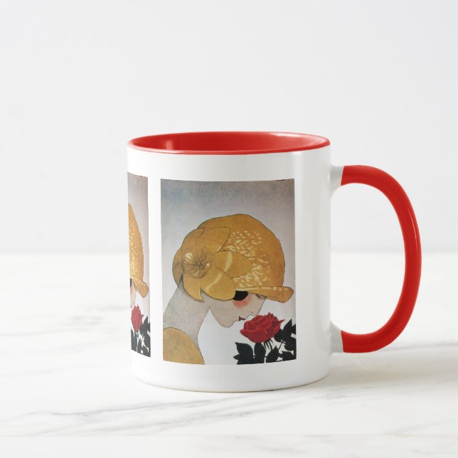 LADY WITH RED ROSE MUG (Right)