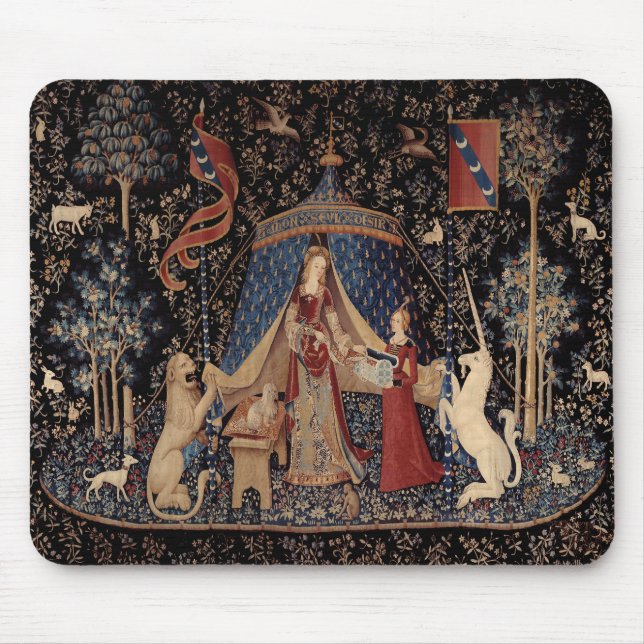 Lady with Unicorn Mousepad - Mediaeval Unicorn (Front)