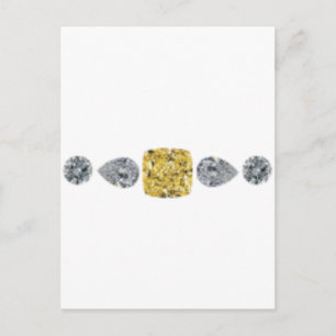 Lady Yellow Diamond Necklace Postcard