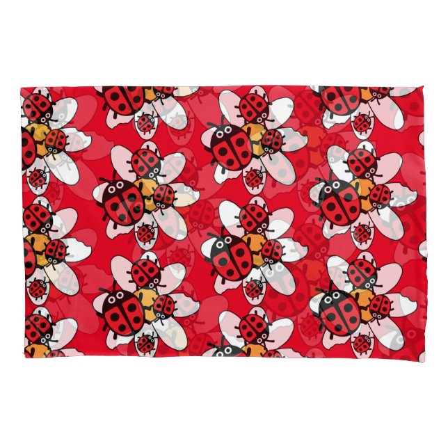 ladybird And Ladybug Family   Pillowcase (Front)
