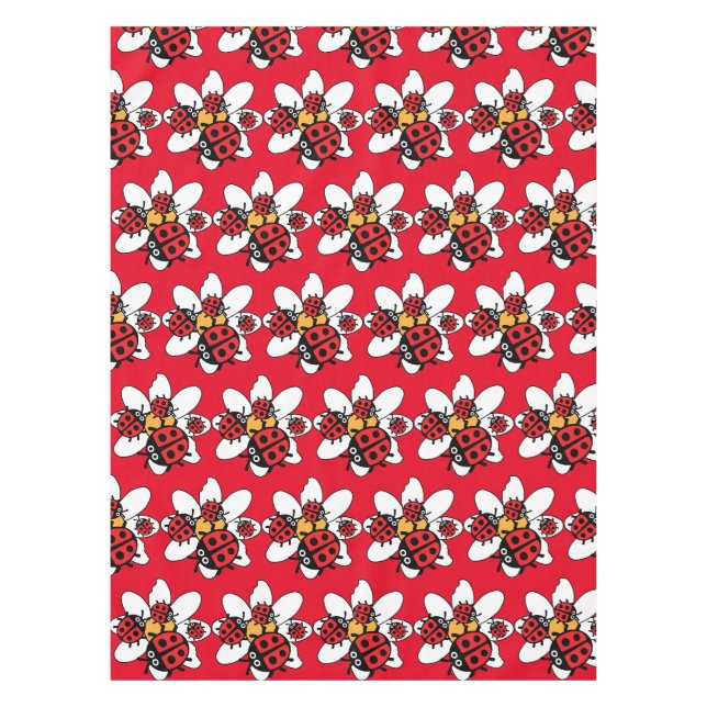 ladybird And Ladybug Family   Tablecloth (Front)